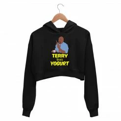 The Banyan Tee Crop Hoodie - Terry Loves Yogurt