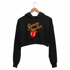 The Banyan Tee The Rolling Stones Crop Hoodie - Stones Gimme Shelter Crop Hoodies
