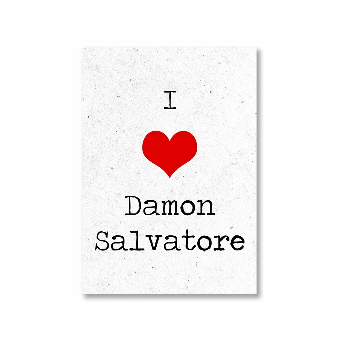 The Banyan Tee Posters The Vampire Diaries Poster - I Love Damon 1 The Banyan Tee Posters The Vampire Diaries Poster - I Love Damon