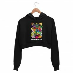Printed Crop Hoodie - The Banyan Tee