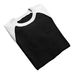 The Banyan Tee Raglan Sleeve T-shirt - White & Black Graphic Junkies