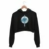 The Banyan Tee Printed Crop Hoodie - Wolves
