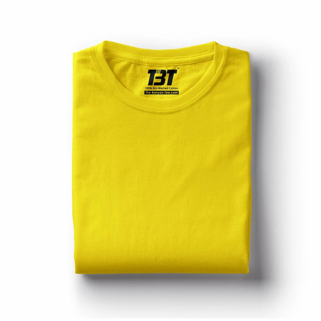 The Banyan Tee Graphic Junkies Plain T-shirt - Yellow 1 The Banyan Tee Graphic Junkies Plain T-shirt - Yellow