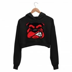 The Banyan Tee Printed Crop Hoodie - Bull Dog Crop Hoodies