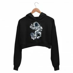 The Banyan Tee Printed Crop Hoodie - Astro Bowling