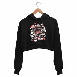 The Banyan Tee Printed Crop Hoodie - Barbeque