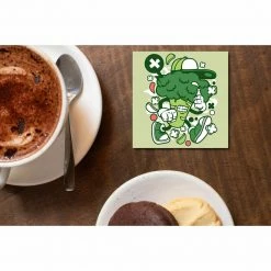 The Banyan Tee Coaster - Cartoon Broccoli
