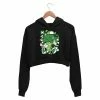 The Banyan Tee Crop Hoodies Printed Crop Hoodie - Cartoon Broccoli