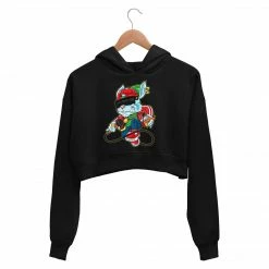 The Banyan Tee Printed Crop Hoodie - Bunny