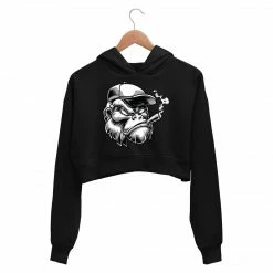 The Banyan Tee Printed Crop Hoodie - Gorilla Crop Hoodies