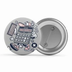 The Banyan Tee Badges Badge - Cartoon Calculator