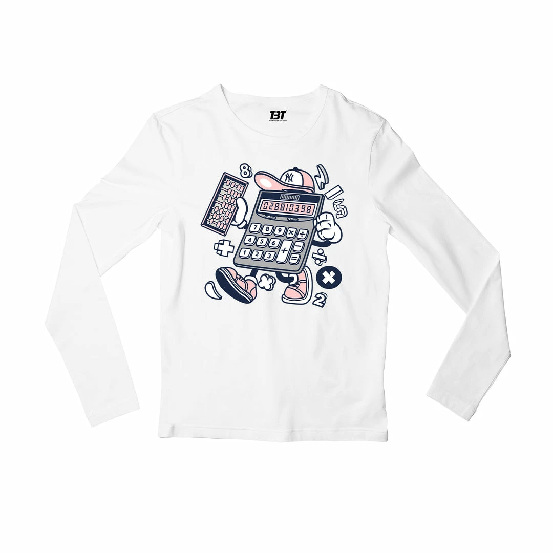 The Banyan Tee Full Sleeves T-shirt - Cartoon Calculator 1 The Banyan Tee Full Sleeves T-shirt - Cartoon Calculator