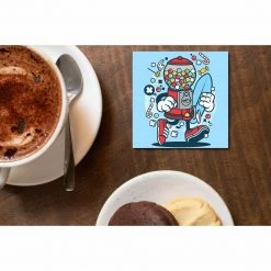 The Banyan Tee Coaster - Surfer Candy Machine Cartoon