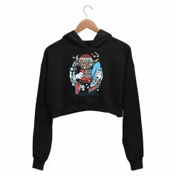 The Banyan Tee Printed Crop Hoodie - Surfer Candy Machine Cartoon Crop Hoodies