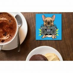 The Banyan Tee Coaster - Dog With Boombox Coasters