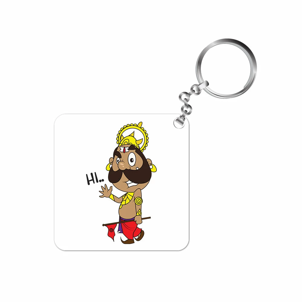 The Banyan Tee Keychain - Cartoon Ravana - Hi 1 The Banyan Tee Keychain - Cartoon Ravana - Hi