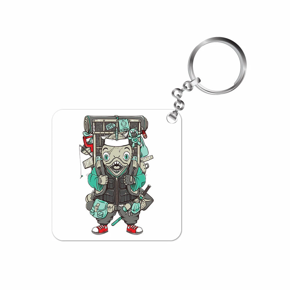The Banyan Tee Keychains Keychain - Piranha 1 The Banyan Tee Keychains Keychain - Piranha