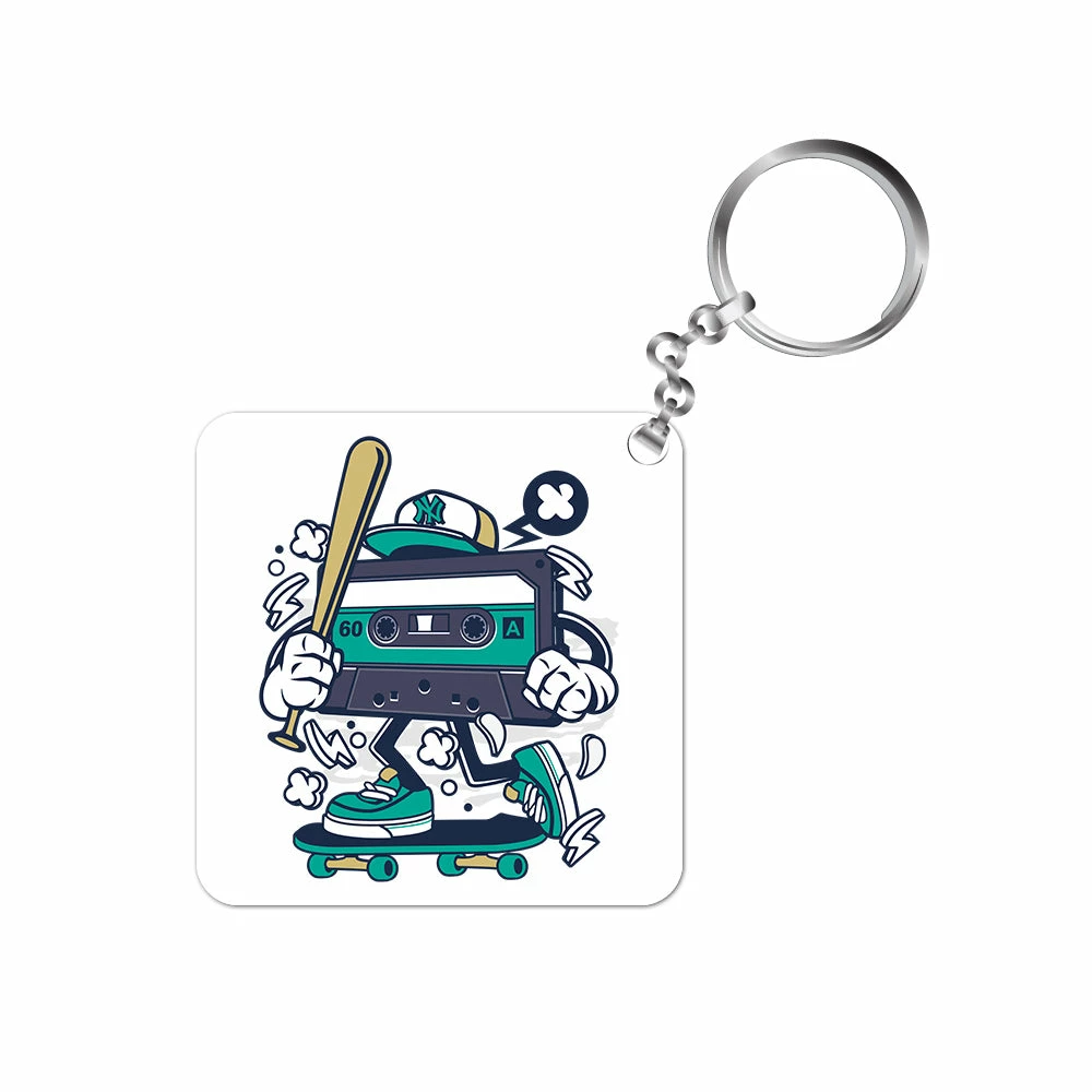 The Banyan Tee Keychain - Cassette - Skater 1 The Banyan Tee Keychain - Cassette - Skater