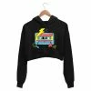The Banyan Tee Crop Hoodies Printed Crop Hoodie - Cassette