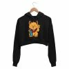 The Banyan Tee Printed Crop Hoodie - Painter Cat