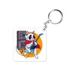 The Banyan Tee Keychain - Guitarist Cat