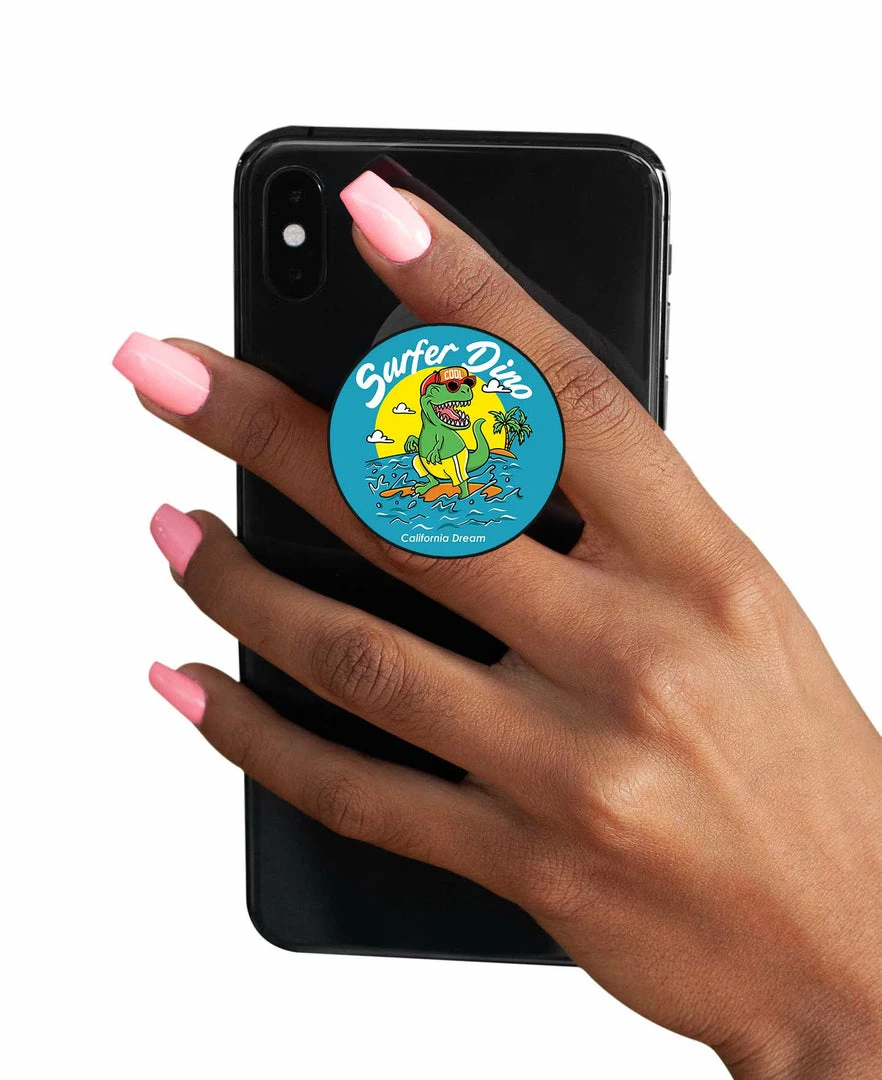 The Banyan Tee Pop Socket - Surfer Dino Pop Sockets 1 The Banyan Tee Pop Socket - Surfer Dino Pop Sockets