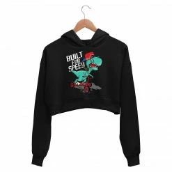 The Banyan Tee Printed Crop Hoodie - Skater Dino Crop Hoodies