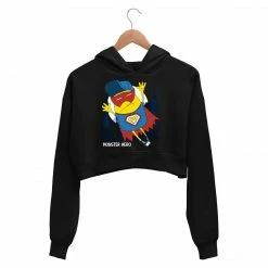 The Banyan Tee Crop Hoodies Printed Crop Hoodie - NYC Superhero
