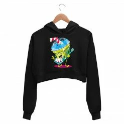 The Banyan Tee Printed Crop Hoodie - Musician Milkshake