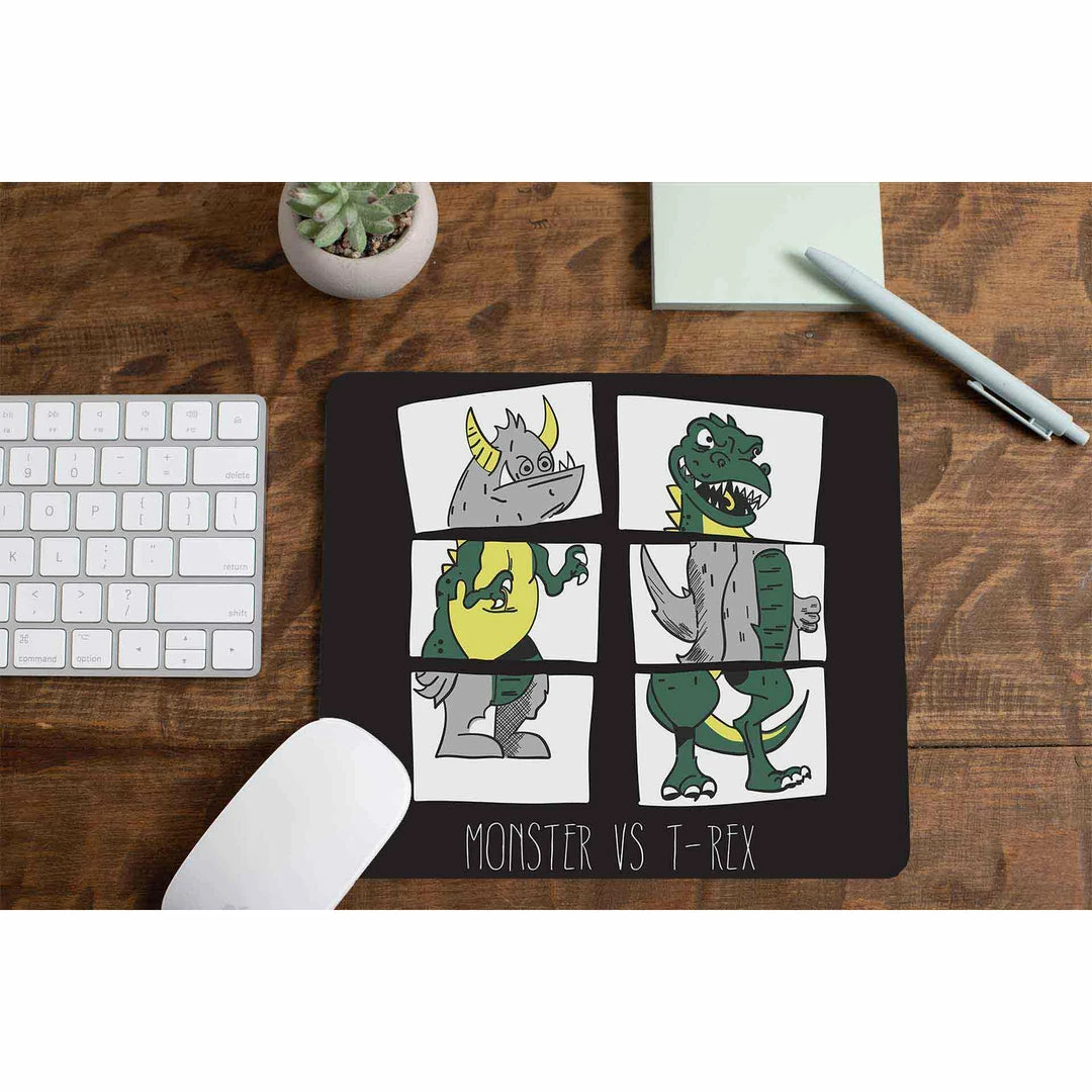 The Banyan Tee Mousepads Mouse Pad - Monster Vs. T-Rex 1 The Banyan Tee Mousepads Mouse Pad - Monster Vs. T-Rex