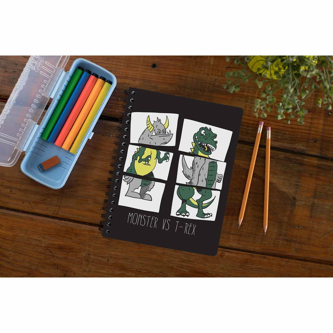 The Banyan Tee Notebook - Monster Vs. T-Rex 1 The Banyan Tee Notebook - Monster Vs. T-Rex