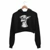 The Banyan Tee Crop Hoodies Printed Crop Hoodie - Grim Reaper