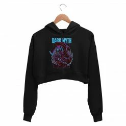 The Banyan Tee Printed Crop Hoodie - Dark Myth Crop Hoodies