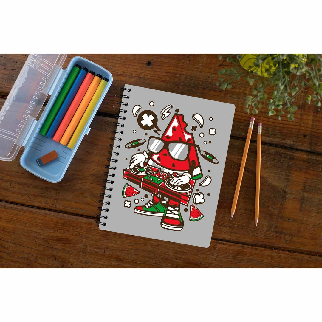 The Banyan Tee Notebooks Notebook - DJ Watermelon 1 The Banyan Tee Notebooks Notebook - DJ Watermelon