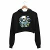 The Banyan Tee Crop Hoodies Printed Crop Hoodie - DJ Skull