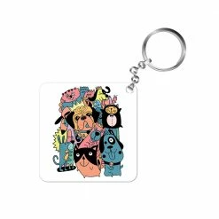 The Banyan Tee Keychain - Dogs - Doodle Art