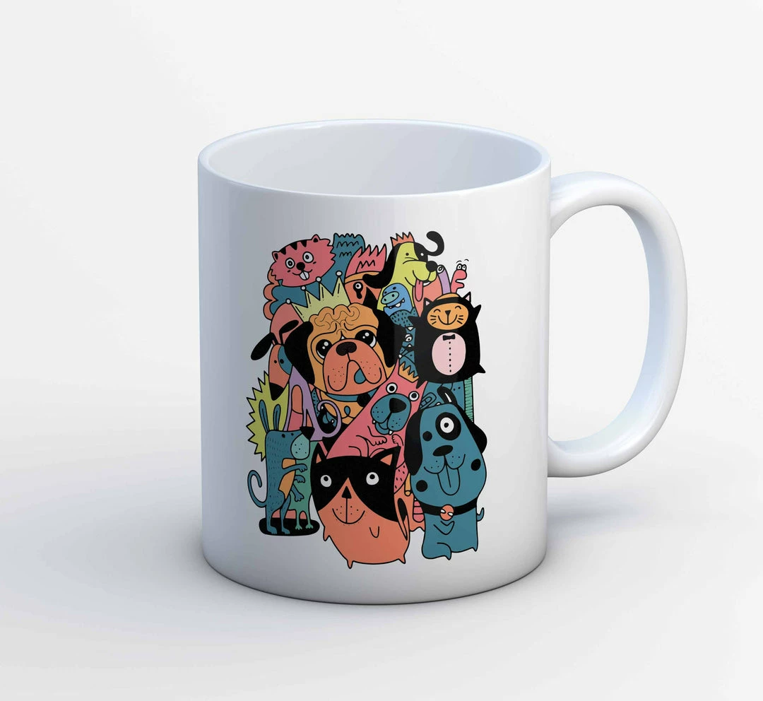 The Banyan Tee Coffee Mug - Dogs - Doodle Art 1 The Banyan Tee Coffee Mug - Dogs - Doodle Art