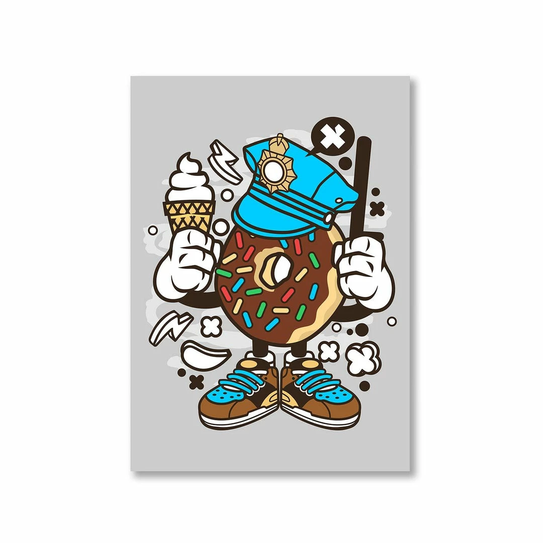 The Banyan Tee Posters Poster - Doughnut Policeman 1 The Banyan Tee Posters Poster - Doughnut Policeman