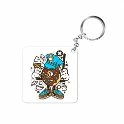 The Banyan Tee Keychains Keychain - Doughnut Policeman