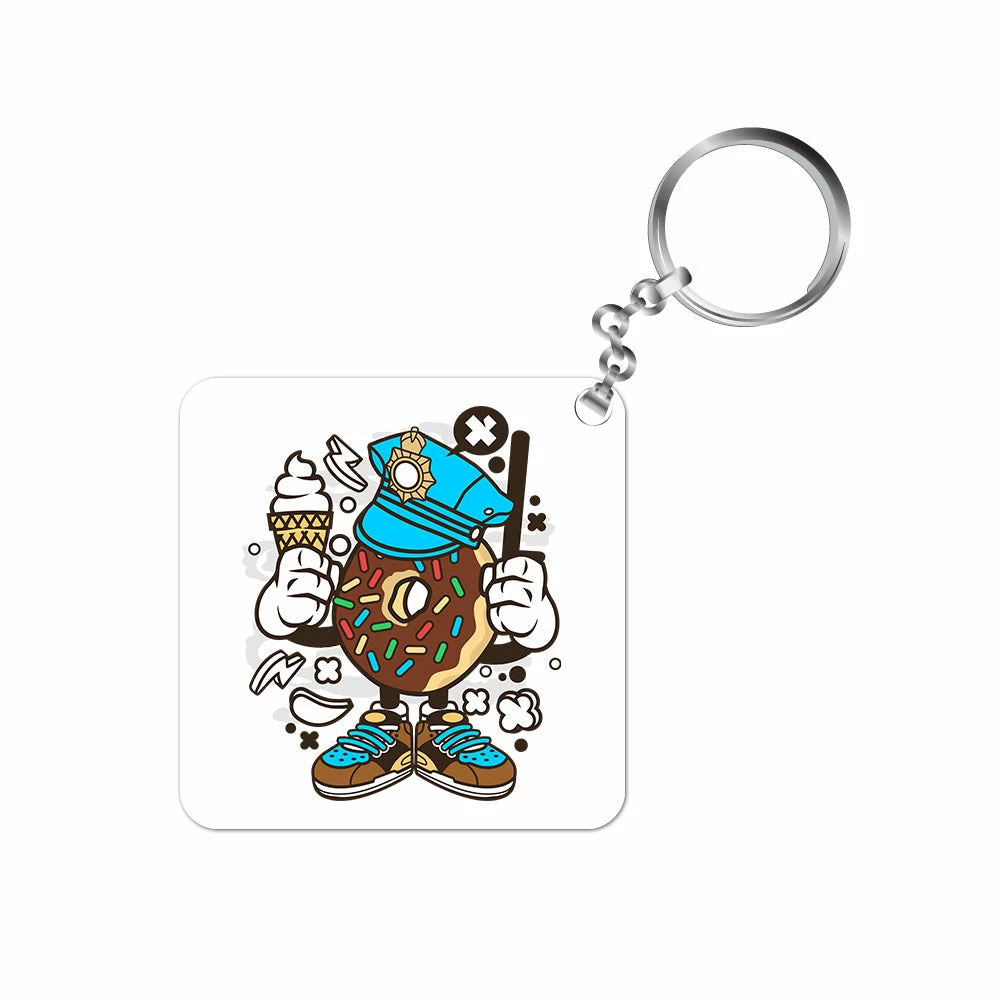 The Banyan Tee Keychains Keychain - Doughnut Policeman 1 The Banyan Tee Keychains Keychain - Doughnut Policeman