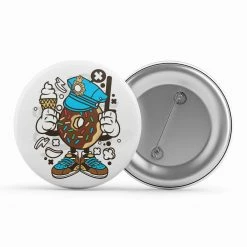 The Banyan Tee Badges Badge - Doughnut Policeman