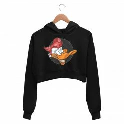 The Banyan Tee Printed Crop Hoodie - Evil Duck