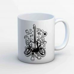 The Banyan Tee Coffee Mug - Electric Guitar Cartoon