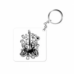 The Banyan Tee Keychains Keychain - Electric Guitar Cartoon
