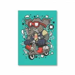 The Banyan Tee Posters Poster - Elephant Scooterist