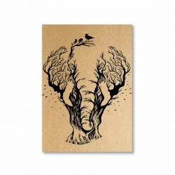The Banyan Tee Poster - Abstract Elephant Posters