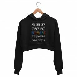 The Banyan Tee Printed Crop Hoodie - Google Crop Hoodies