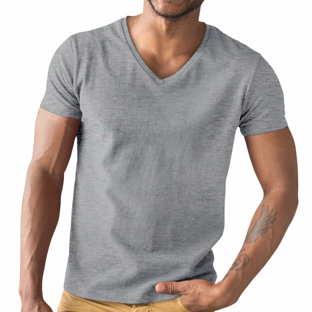 The Banyan Tee V-neck T-shirt - Grey Melange Graphic Junkies 2 The Banyan Tee V-neck T-shirt - Grey Melange Graphic Junkies