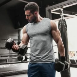 The Banyan Tee Sleeveless T-shirt - Grey Melange Graphic Junkies 5 The Banyan Tee Sleeveless T-shirt - Grey Melange Graphic Junkies