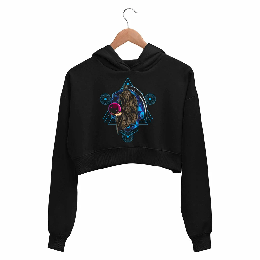 The Banyan Tee Printed Crop Hoodie - The Sacred Geometry 1 The Banyan Tee Printed Crop Hoodie - The Sacred Geometry